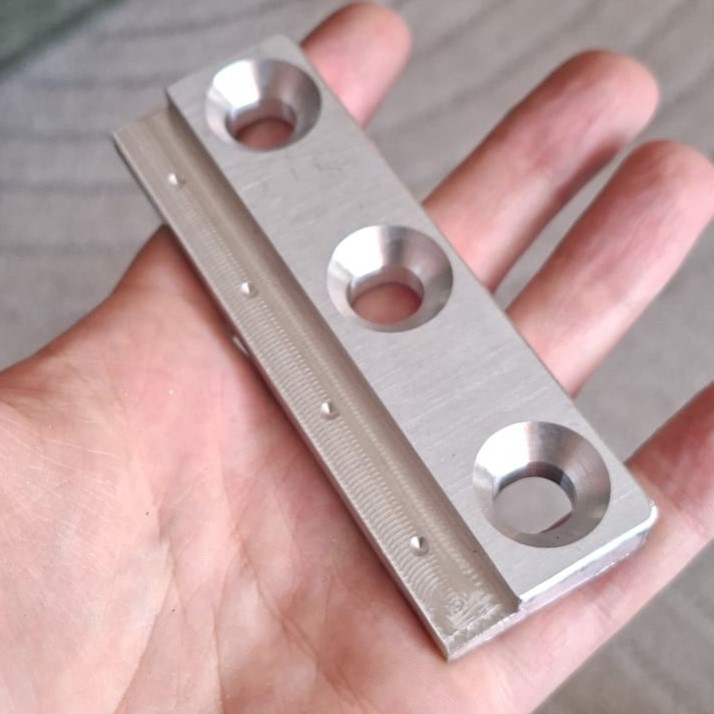 Detail van het aluminium klemdeel